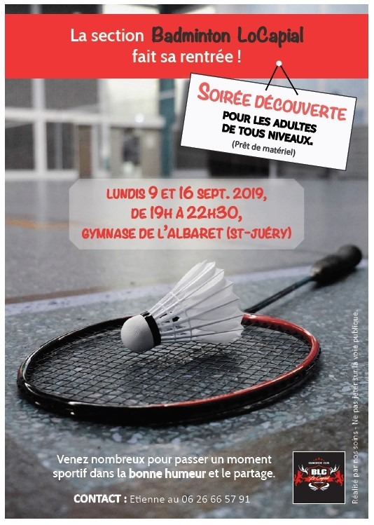 Soirée découverte badminton