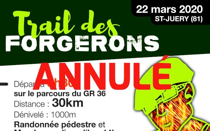 Trail des Forgerons annulé